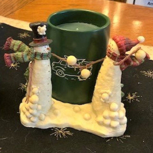 Yankee Candle Snowman Fight candle holder