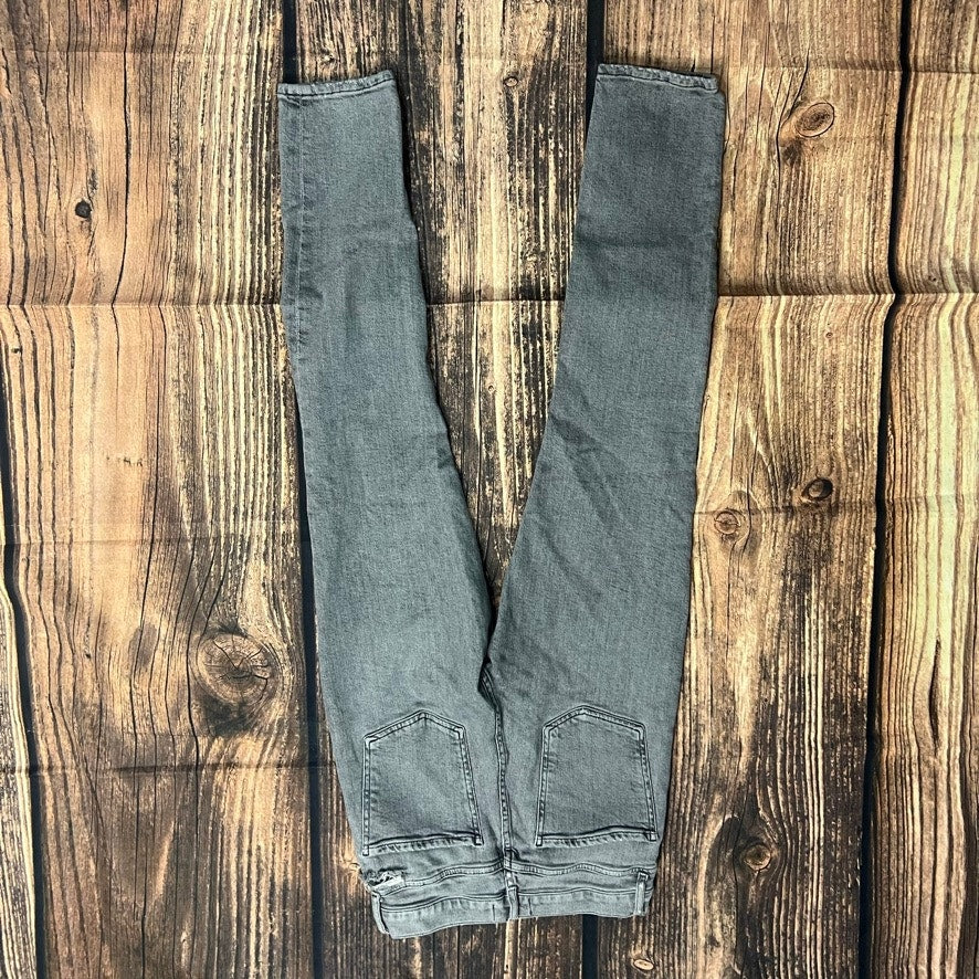 Agolde Nico High Rise Slim Fit Jeans Women's Size 26 Gray Distressed