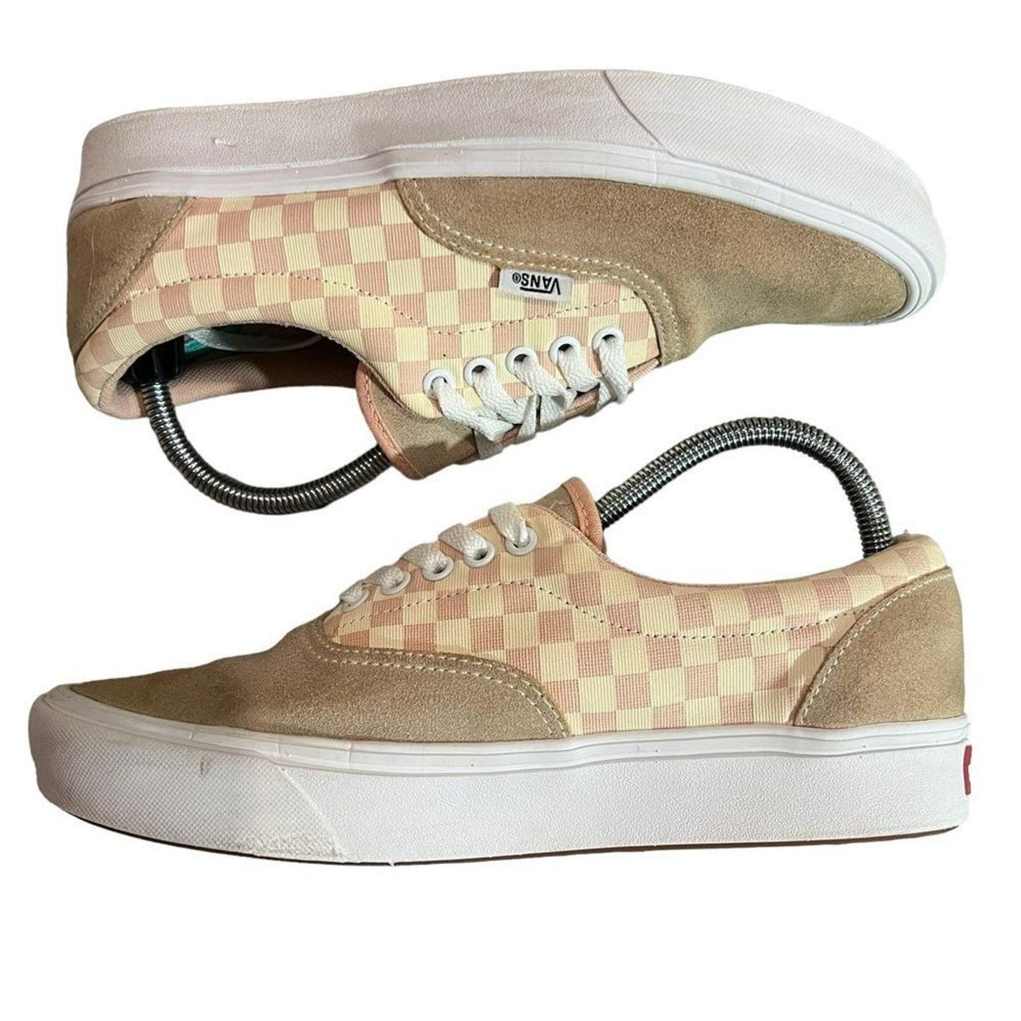 Vans Comfycrush Era Checkerboard Sneakers - Spanish Vanilla Pink