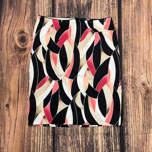 White House Black Market Women's Geometric Pencil Skirt Size 4 Multicolor