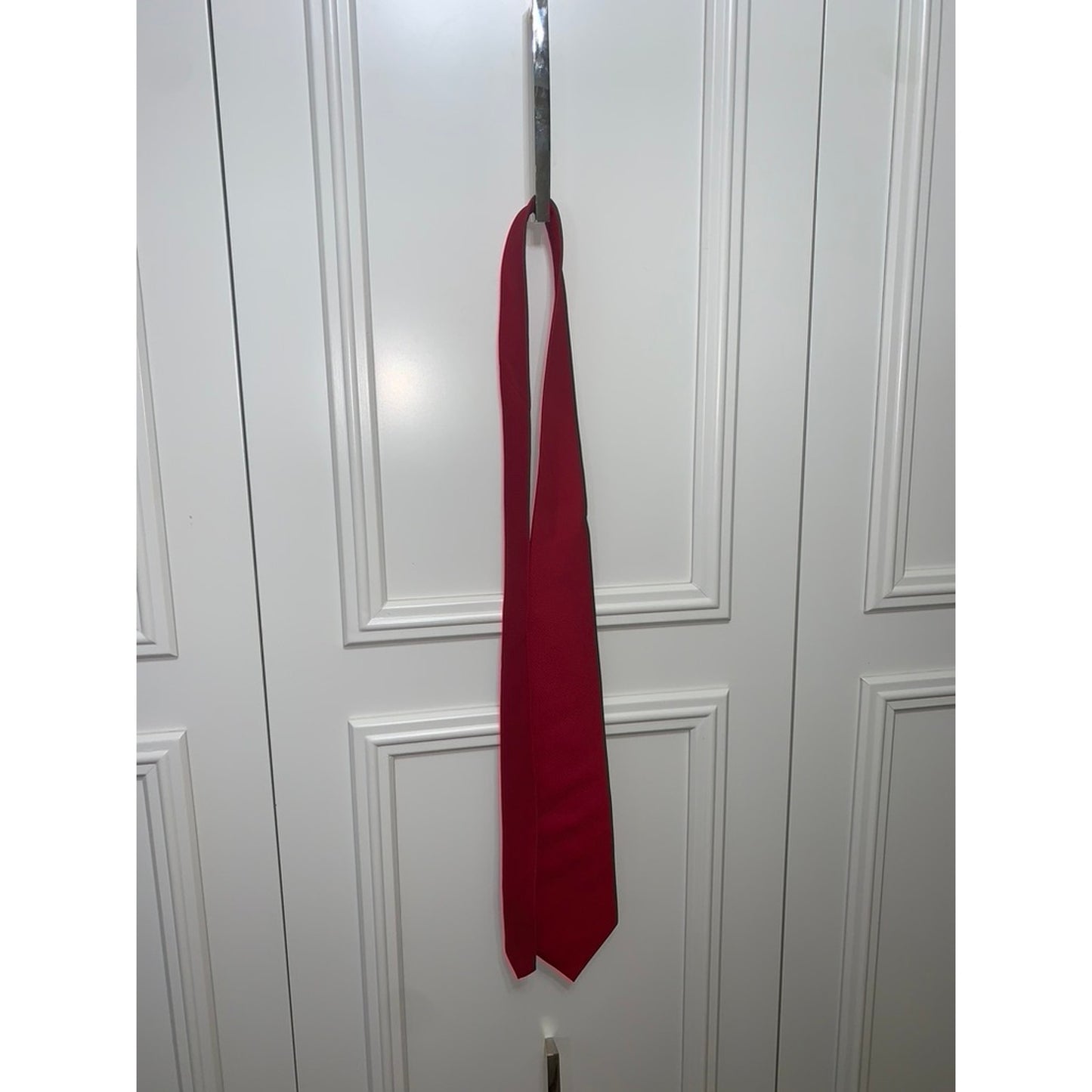 Knightsbridge Men's Red Designer Tie Solid Formal Wedding