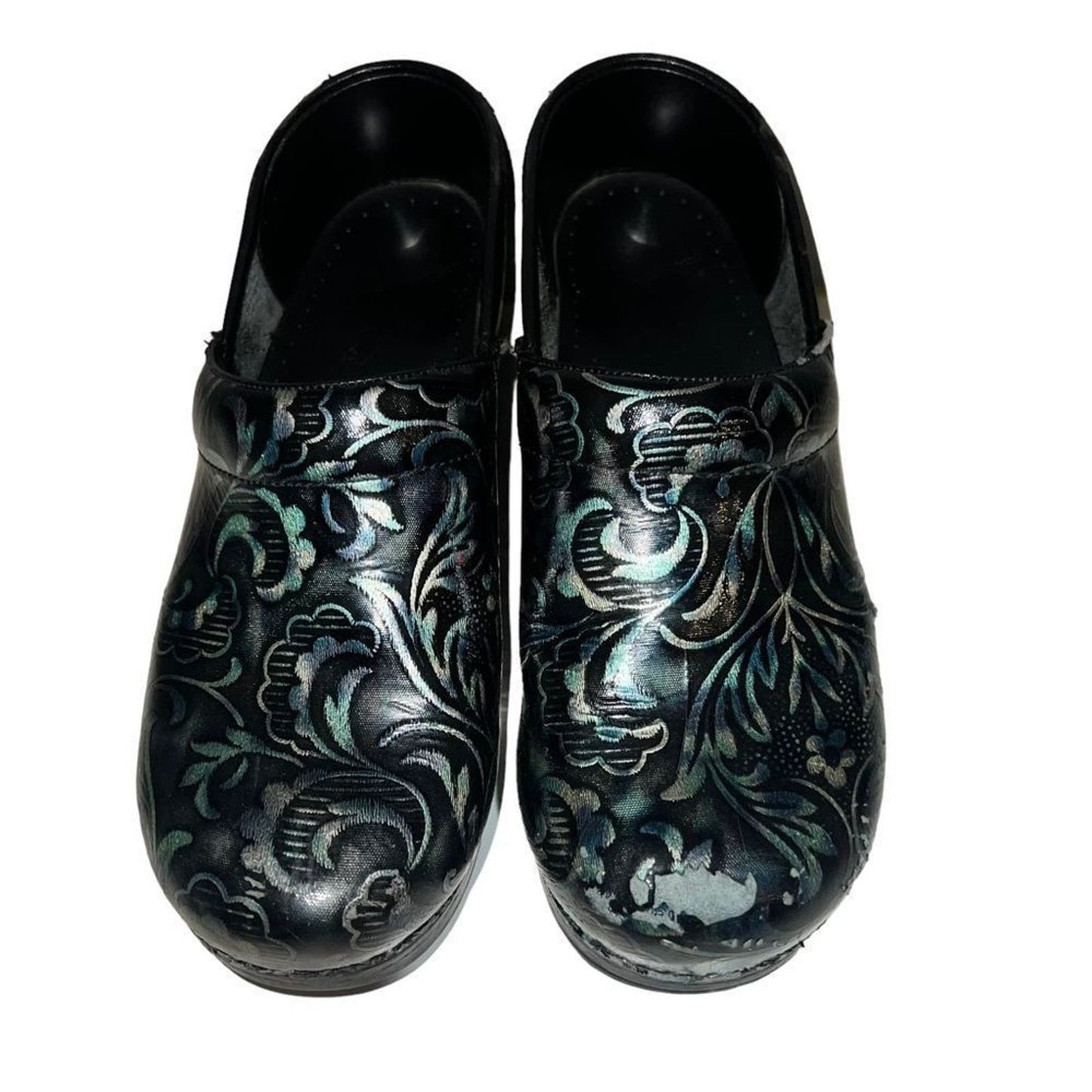 Women’s Dansko Engraved Floral Clogs 37 US 6.5-7