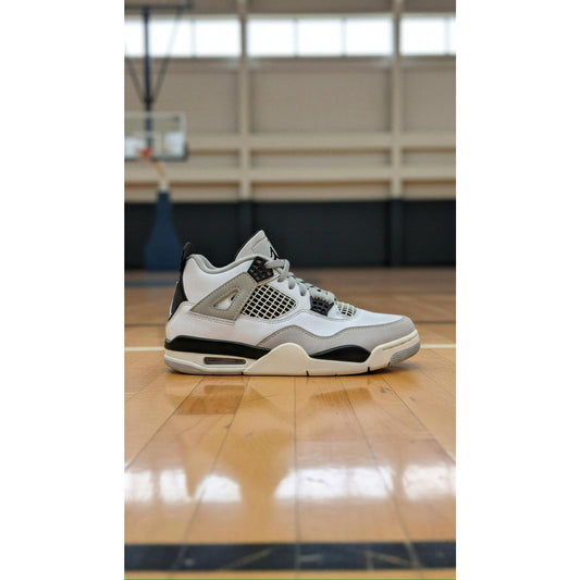 Jordan Air Jordan 4 Retro Military Black GS Sneakers White Black Grey