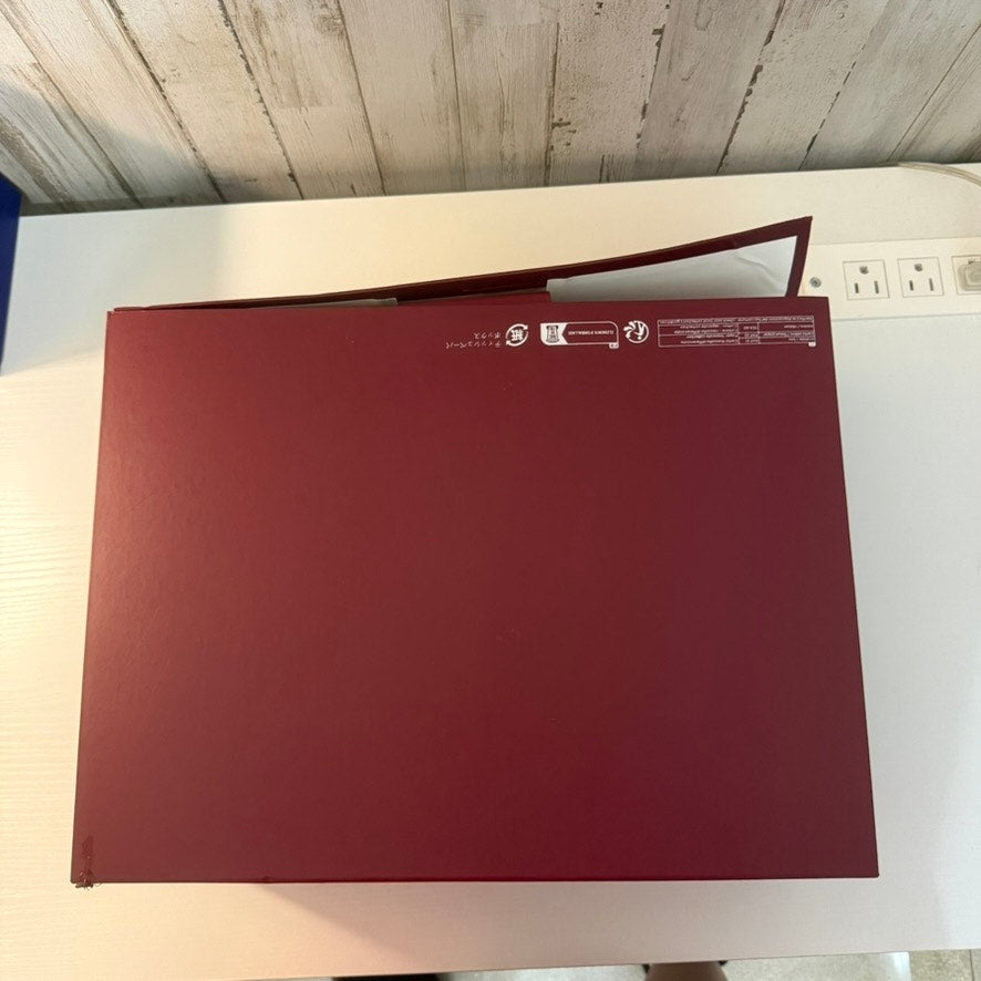 Gucci Large Burgundy Red Gift Box w/ Lid White Logo Packaging DAMAGED