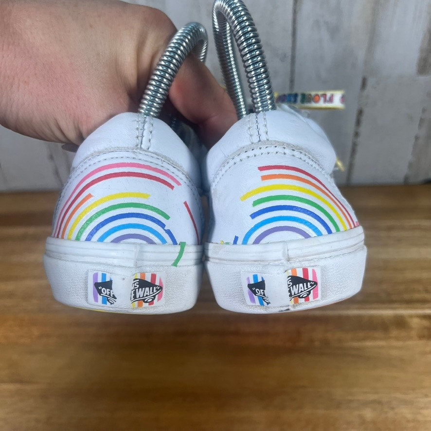 Vans x Flour Shop Old Skool Rainbow White Skate Shoes Women's 5.0 / Kids 3.5