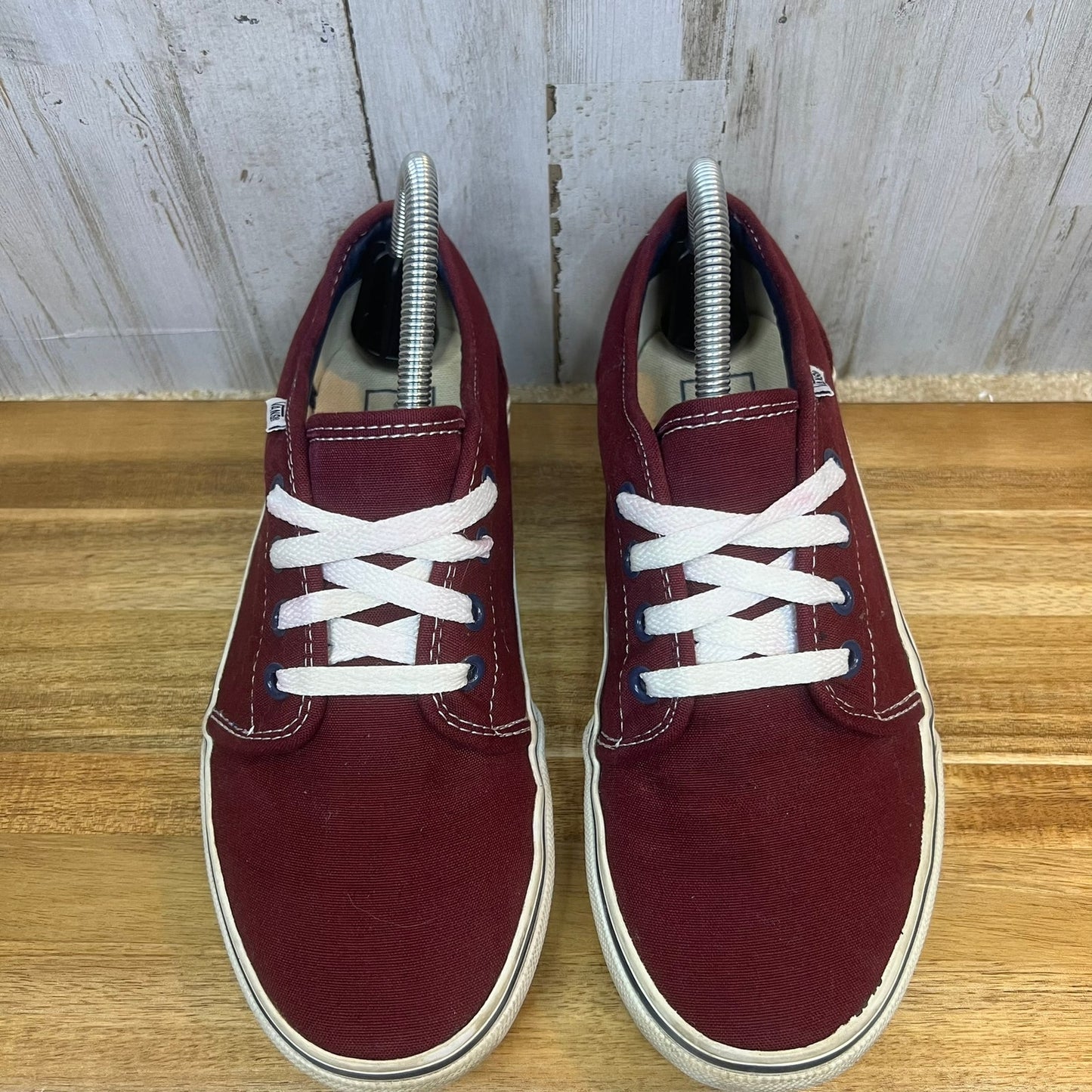 Vans 106 Vulcanized Maroon Low Top Skate Sneakers Lace-Up Casual Shoes- M6.5/W8