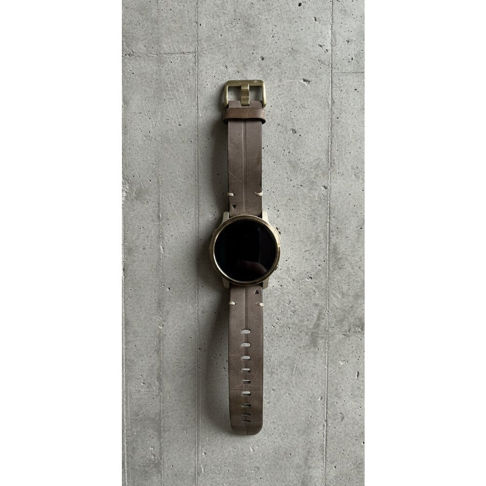 Garmin fenix 6S Sapphire Light Gold Leather Band Multisport GPS Smartwatch
