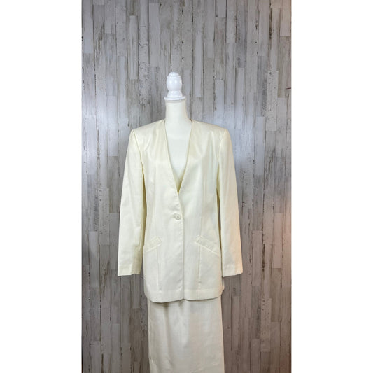 NWT Country Sophisticates by Pendleton Size 8 Tall Ivory Blazer & Skirt Set