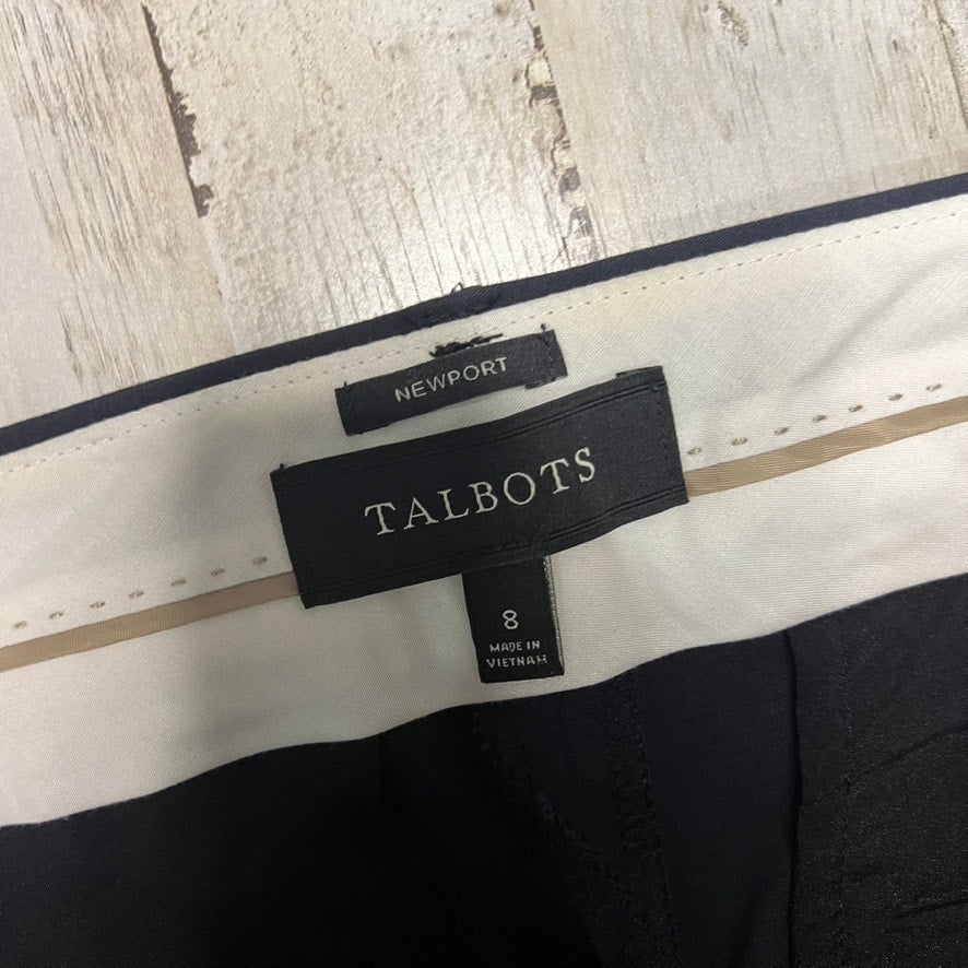 Talbots Women's Size 8 Black Newport Straight Leg Workwear Dress Pants