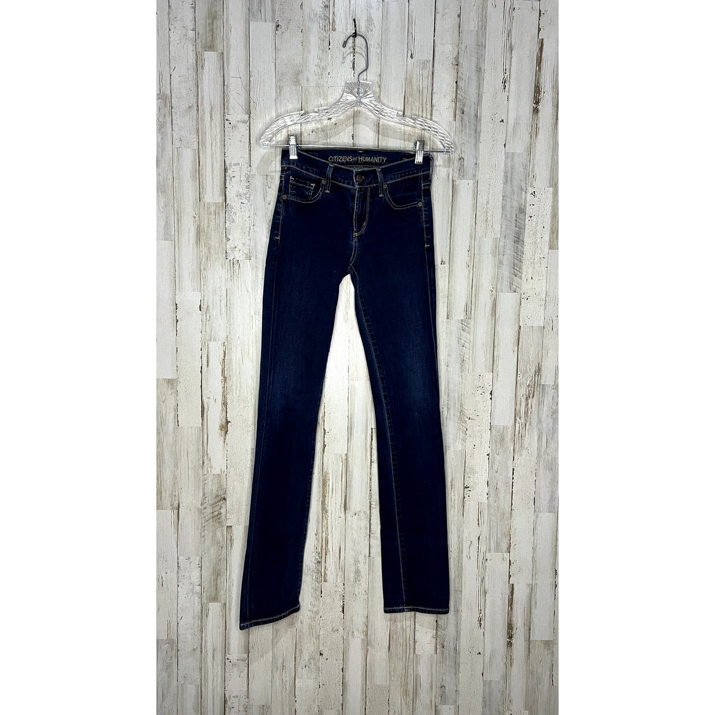 Citizens of Humanity Women's Elson Mid Rise Straight Jeans Size 25 Blue Denim
