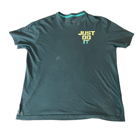 Nike Shirt Mens Small Blue Adult Dri Fit Just DO It Logo Double Sided Size XL