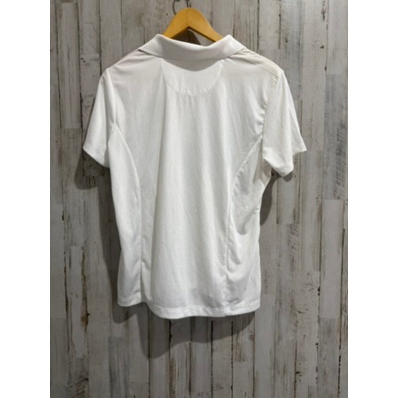 EP PRO Polo Shirt Womens Size Large White Short Sleeve Golf Trump Crest