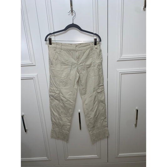 Calvin Klein Women's Beige Cargo Capri Pants Size 4 Casual