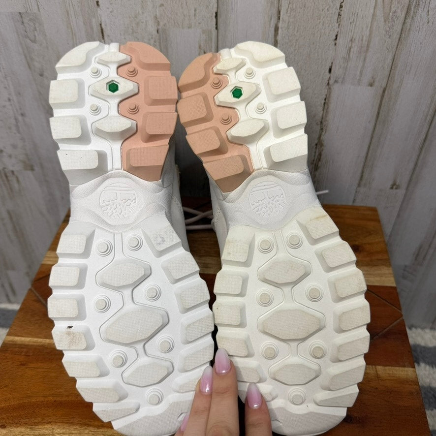 NEW Timberland Women's GreenStride Edge Waterproof Ankle Boots White Size 9.5