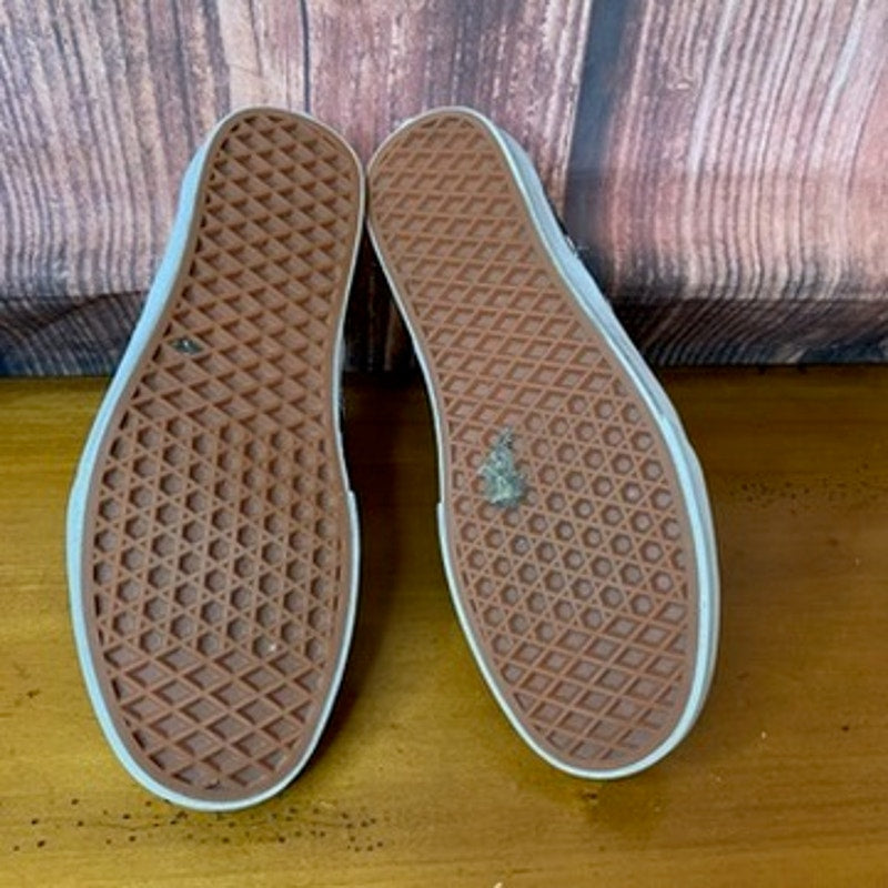 Vans Classic Slip-On Flash Skulls Men's Shoes Blue Size 9