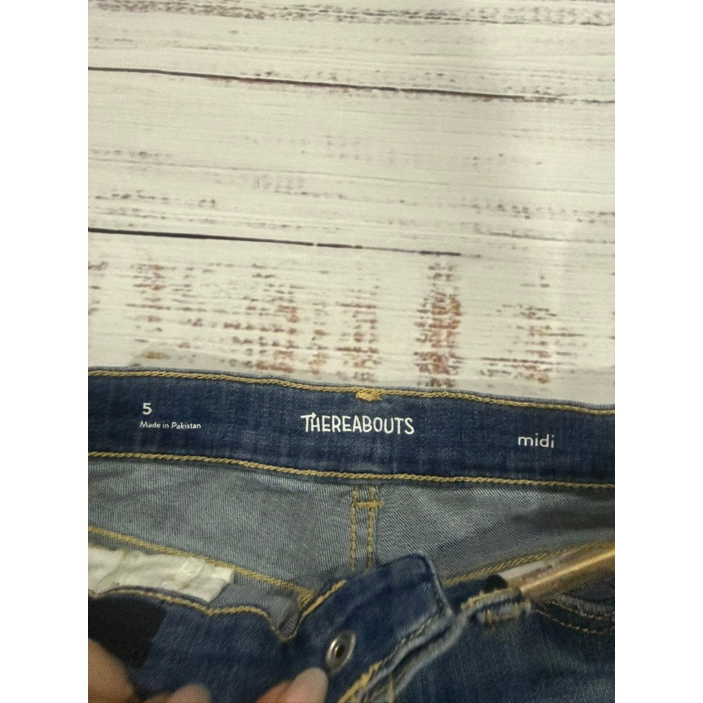 NWT Thereabouts Kids Denim Utility Shorts Size 5 Multicolor Casual