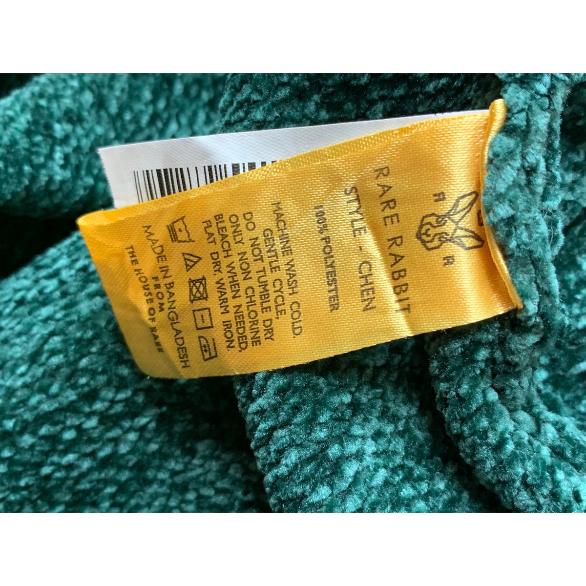 Rare Rabbit Sweater Mens Small Dark Green Teal Crew Neck Pullover Knit Size Small