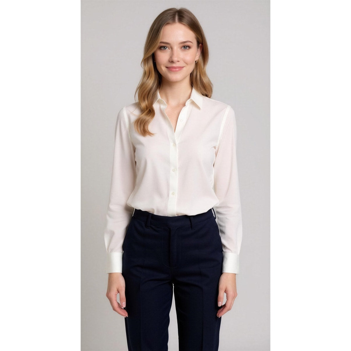 Atelier Gardeur Women's Navy Blue Ankle Dress Pants Size 36/2 Workwear Slim Fit