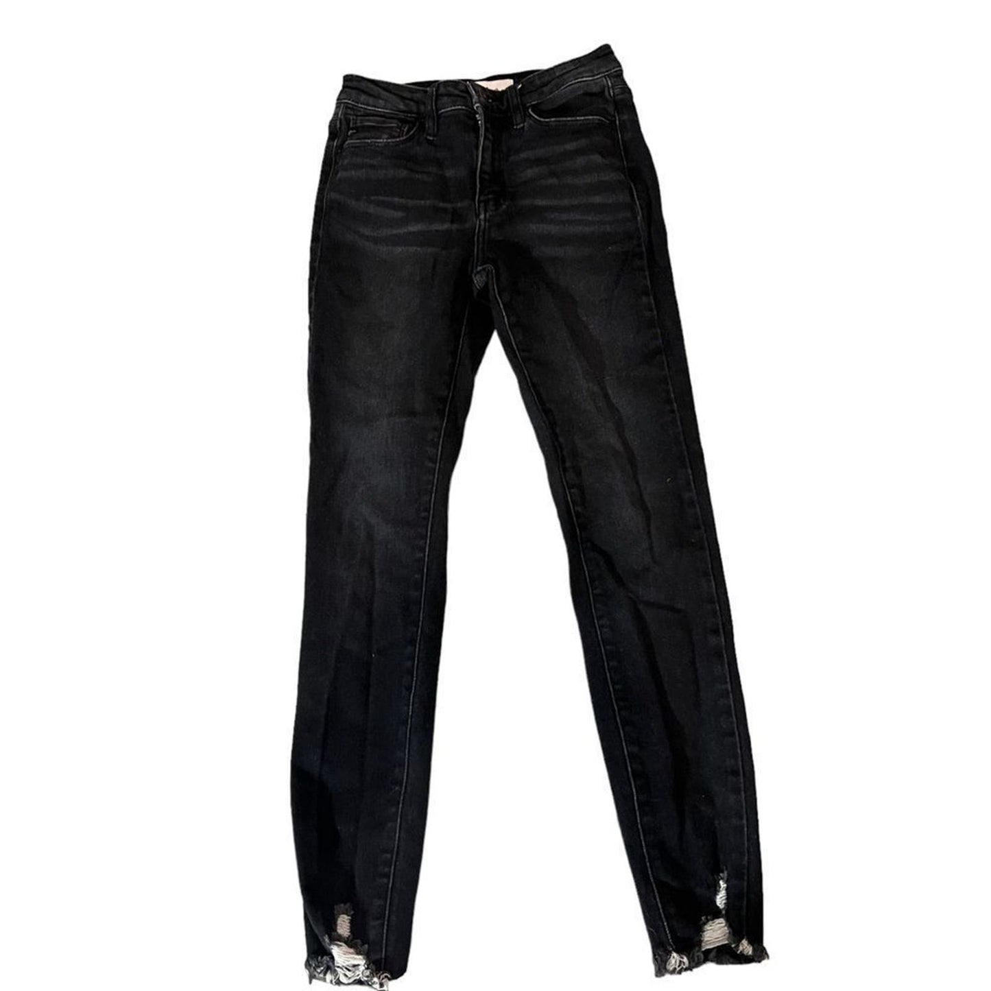 Kancan Black Shark Bite Skinny Jeans Size 3/25