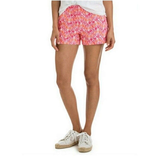 Vineyard Vines Women's Sea Shell Print Chino Shorts Pink Size 6