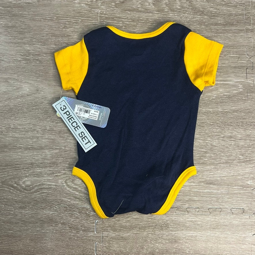 NWT Nashville Predators Baby 0-3 Months 3-Piece Bodysuit Set Multicolor