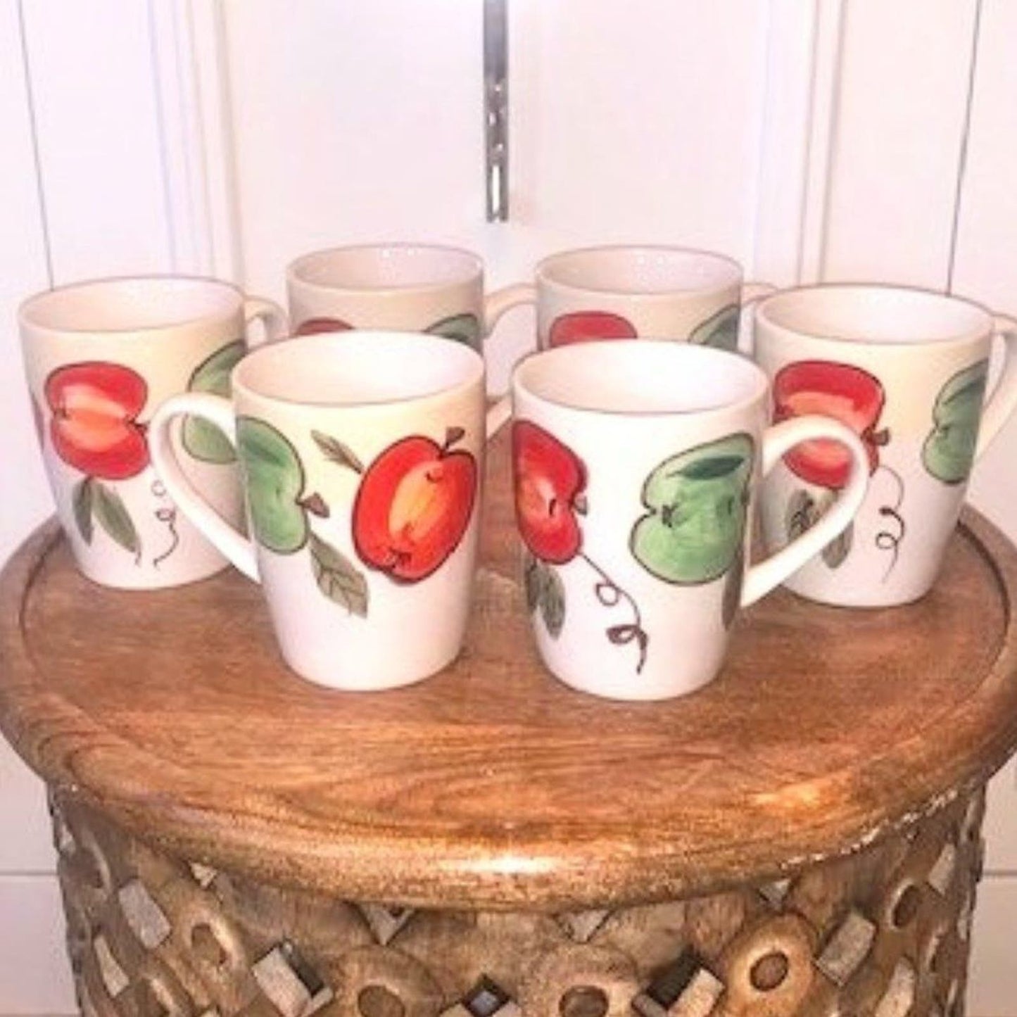 Artist's Touch Orchard Harmony set 6 coffee/tea cups