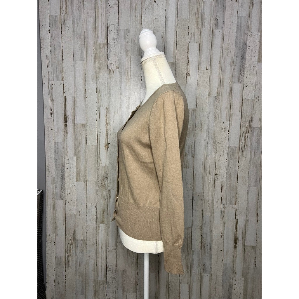 Banana Republic Women's Small Long Sleeve Beige Cardigan Sweater