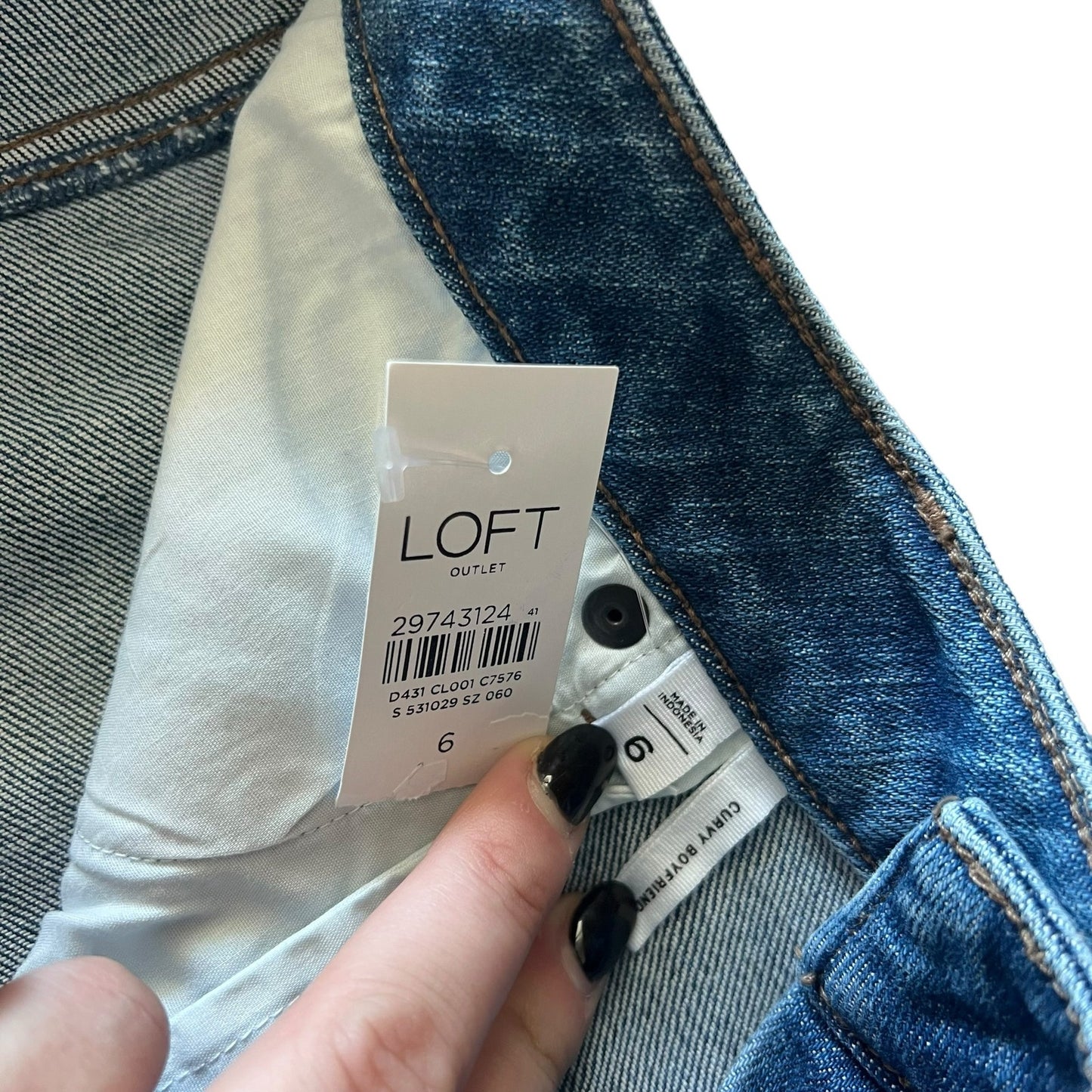 Loft Women’s Size 6 High Rise Straight Leg Blue Jeans