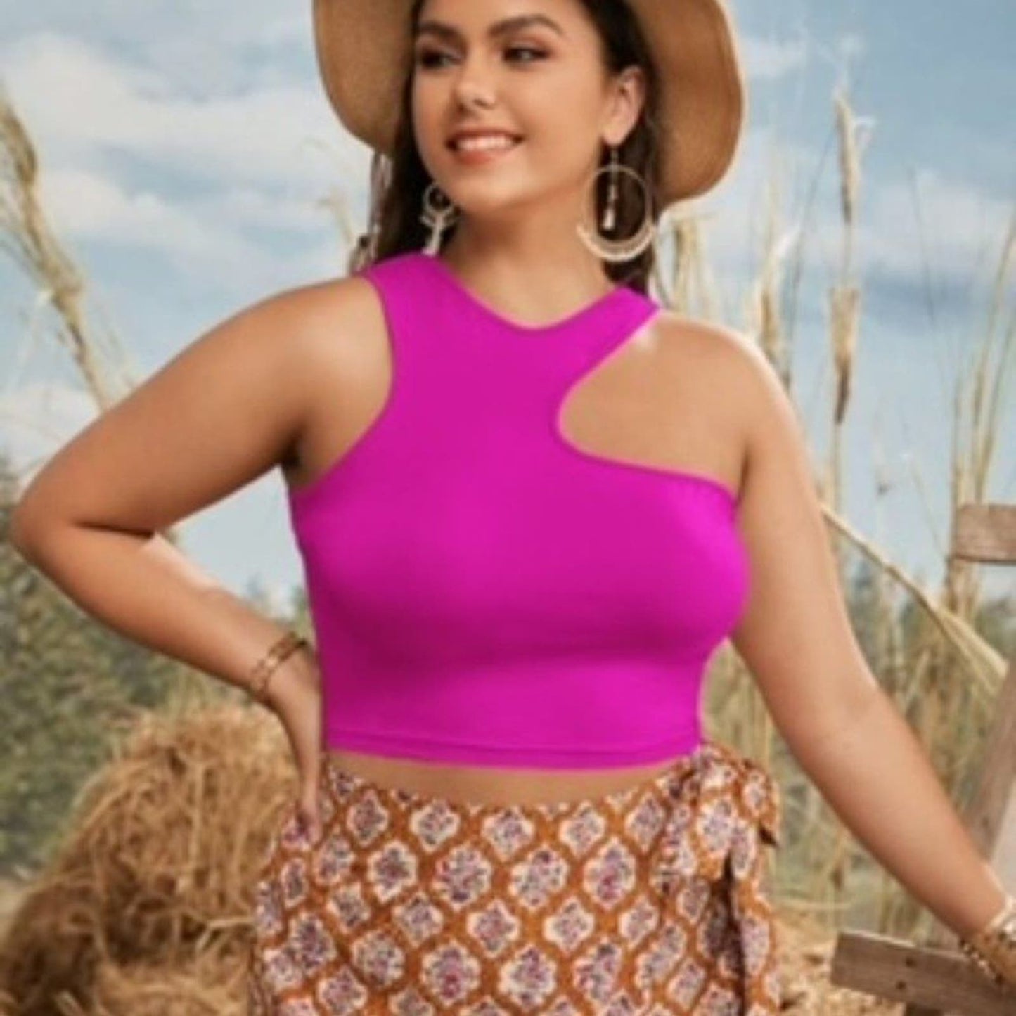 Set of 2 Cutout Shoulder Crop Tops