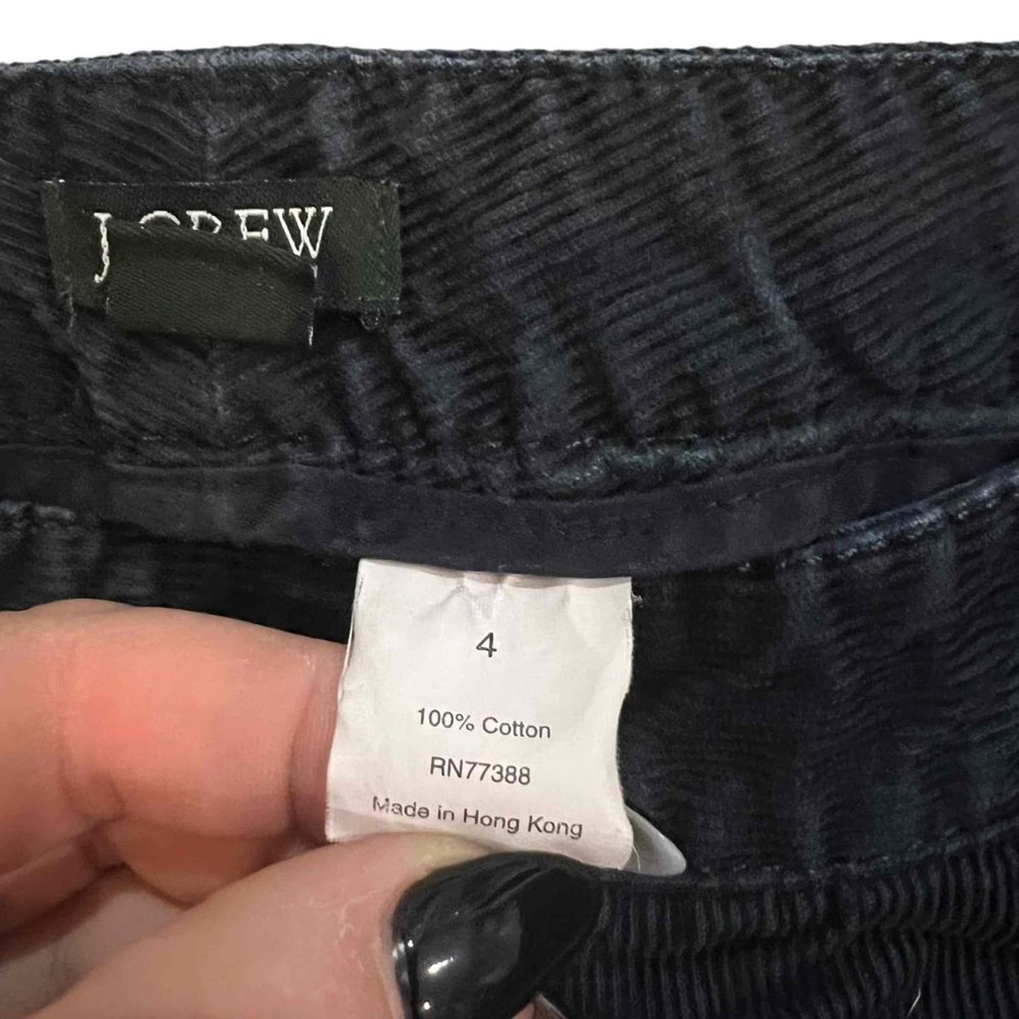 J.Crew Women's Black Low Fit Corduroy Bootcut Pants Size 4