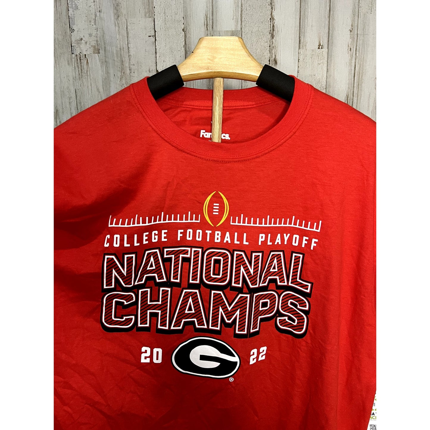 NWT Fanatics Georgia Bulldogs 2022 National Champions Men's 2XLT Red T-Shirt