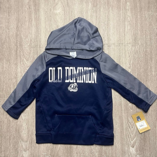 NWT Old Dominion University Kids Pullover Hoodie XS Navy/Grey Graphic Print