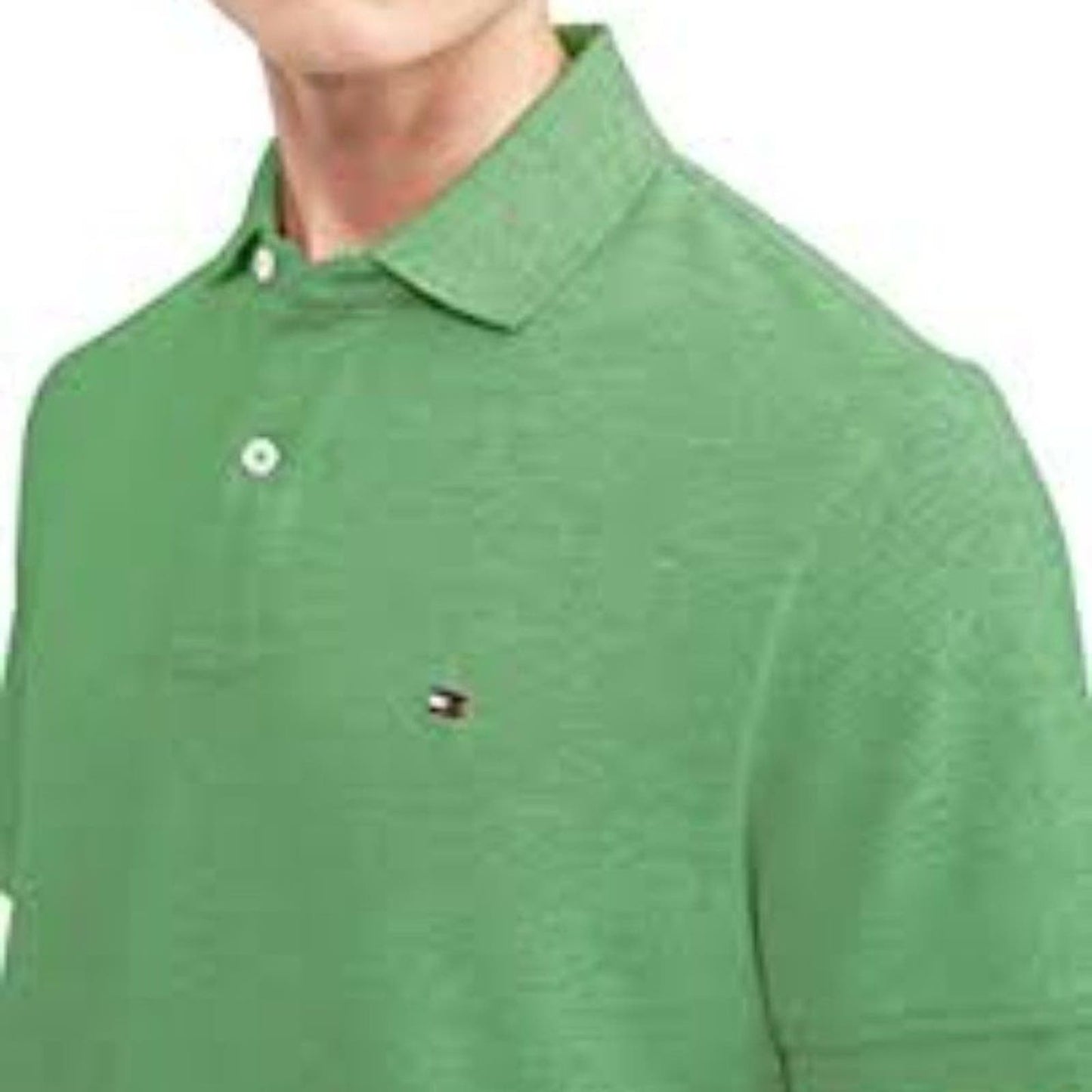 Apple Green Heather Tommy Hilifiger Men's Large Polo Shirt Classic Fit