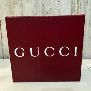 Gucci Burgundy Maroon Magnetic Gift Presentation Box w/ Lid Large White