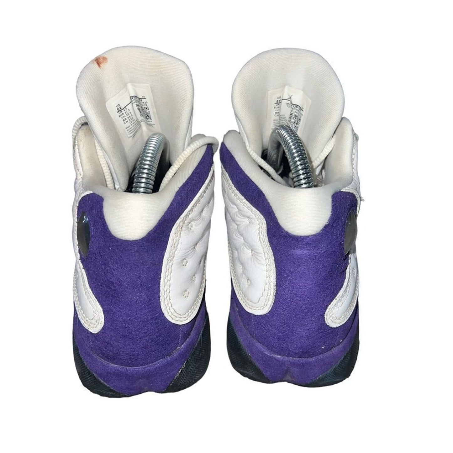 Air Jordan 13 Retro Lakers GS Youth Basketball Shoes White Black Purple Size 5Y