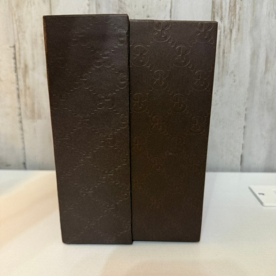 Gucci Firenze 1921 Embossed Brown Monogram Gift Presentation Box w/ Lid