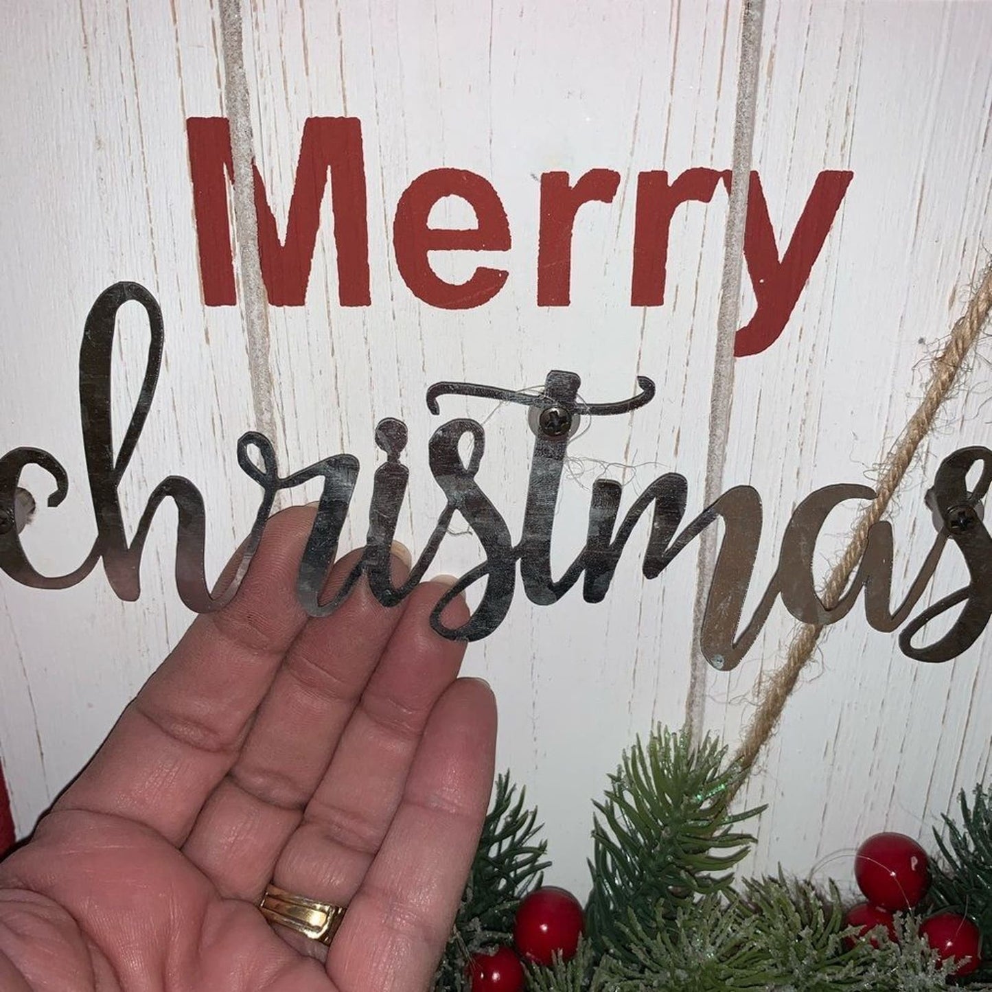 Farmhouse Rustic Merry Christmas Sign