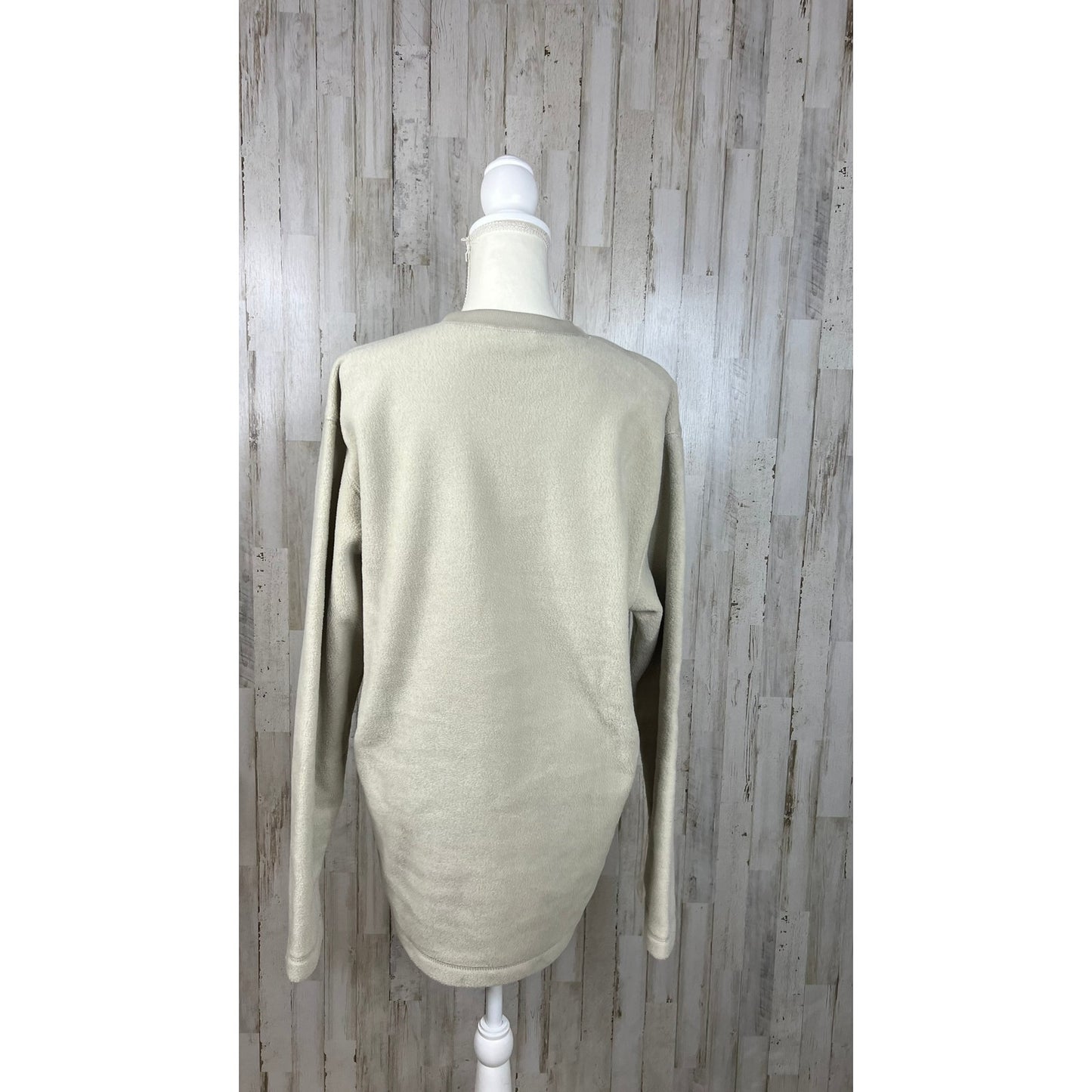 Levi's Men's Large Red Tab Beige Pullover Long Sleeve Cozy Crewneck Sweatshirt