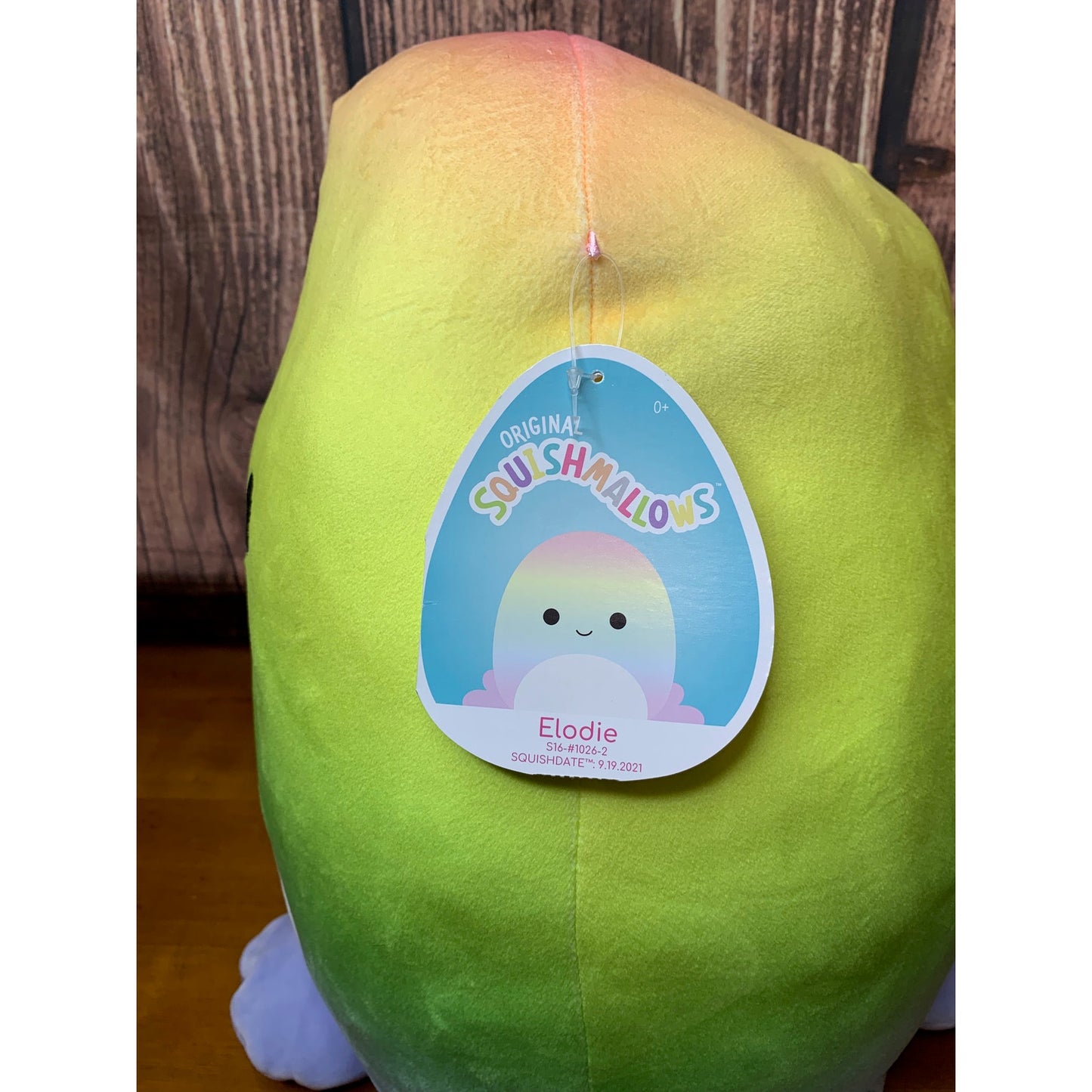 NWT Squishmallows Elodie Rainbow Octopus Plush Multicolor 16in