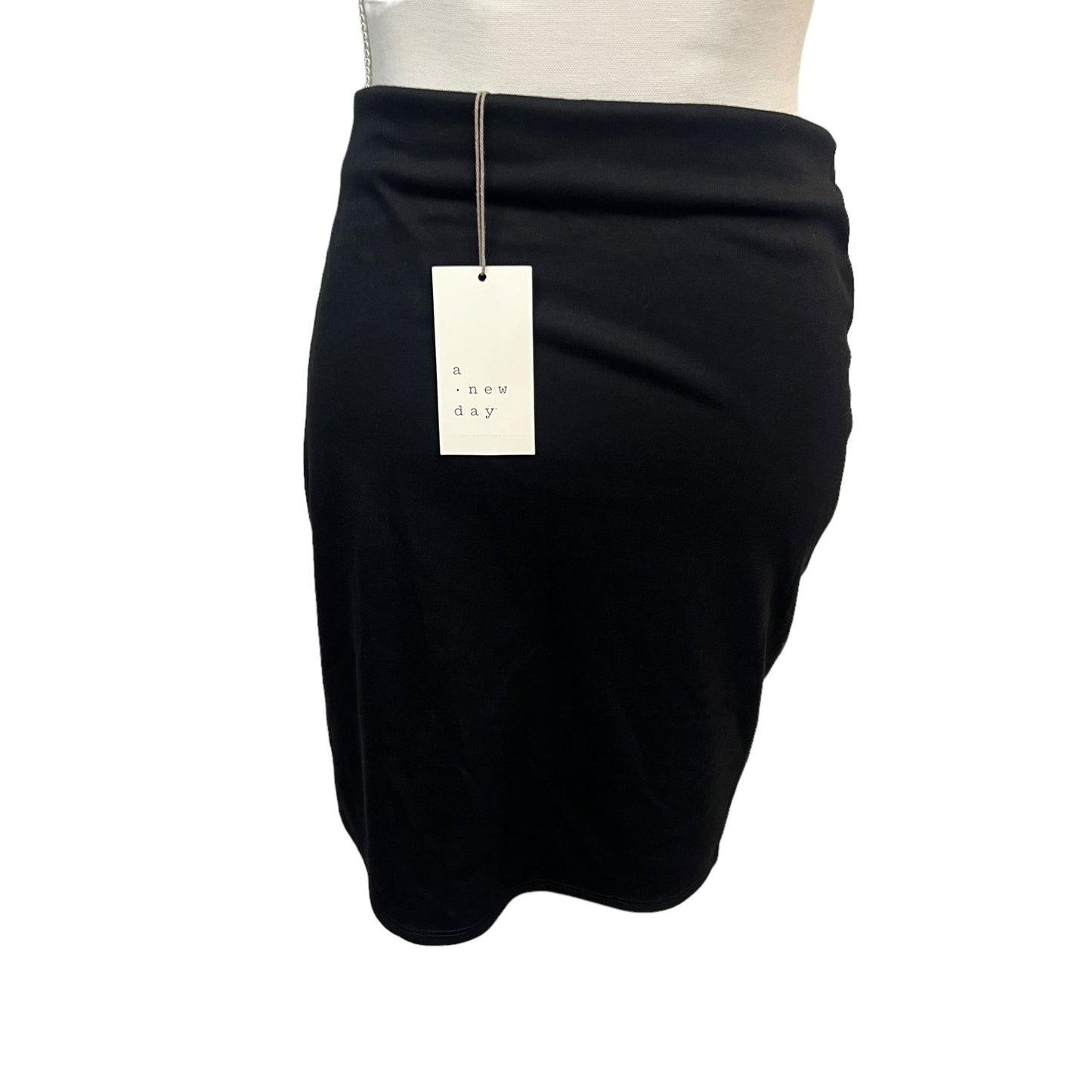 NWT A New Day Women’s Black Pencil Skirt XS Knee Length Asymmetric Casual