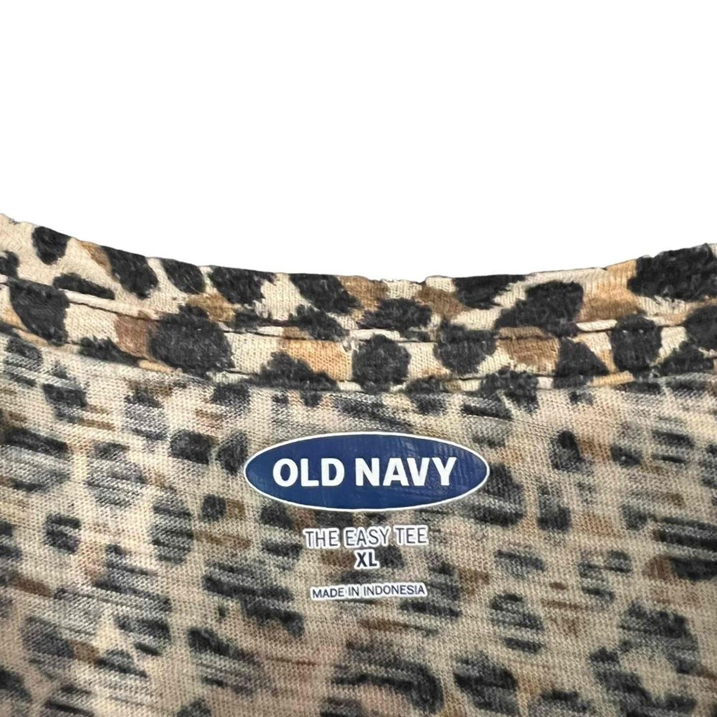 Old Navy Women's Easy Tee Short Sleeve Leopard Print Top Size XL