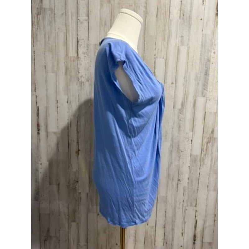 Michael Michael Kors Blouse Women's Medium Blue Twist Front Knot Tunic Top