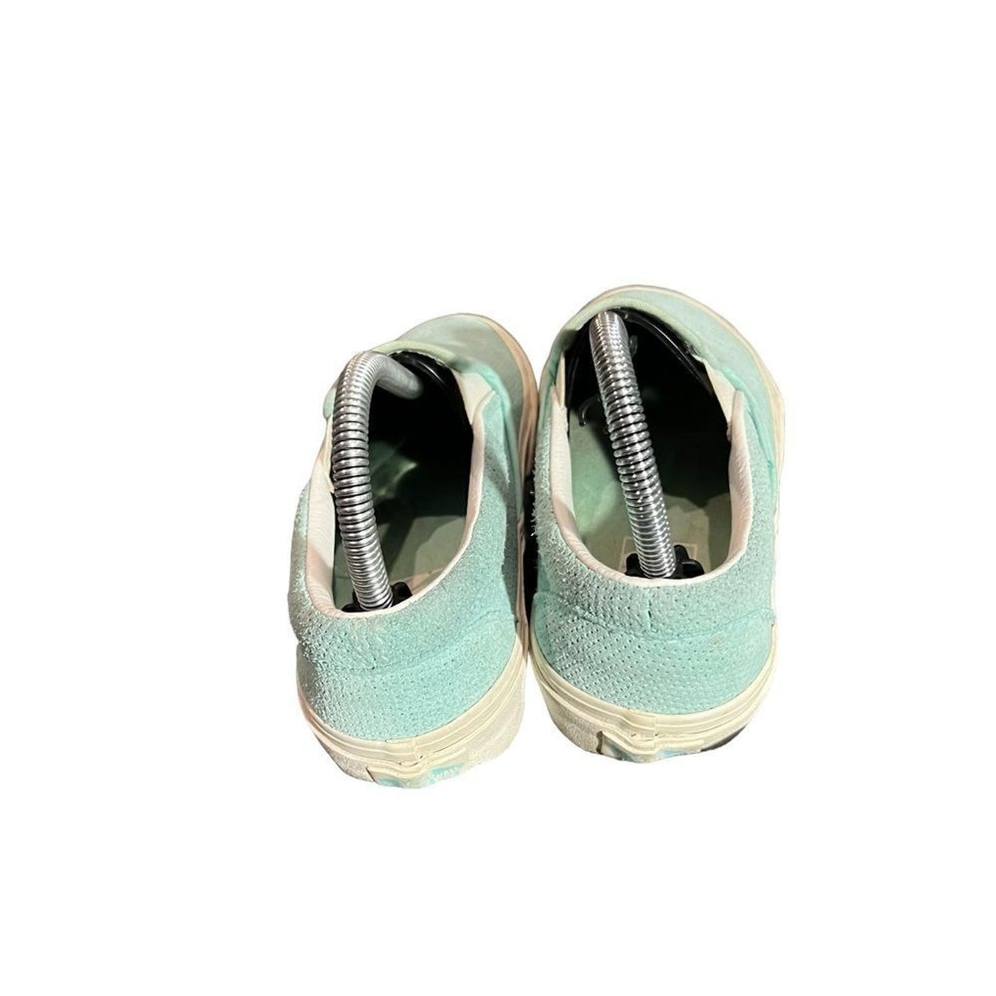 Vans Classic Slip-On Skate Shoes Mint Green Perforated Suede Size 5/6.5