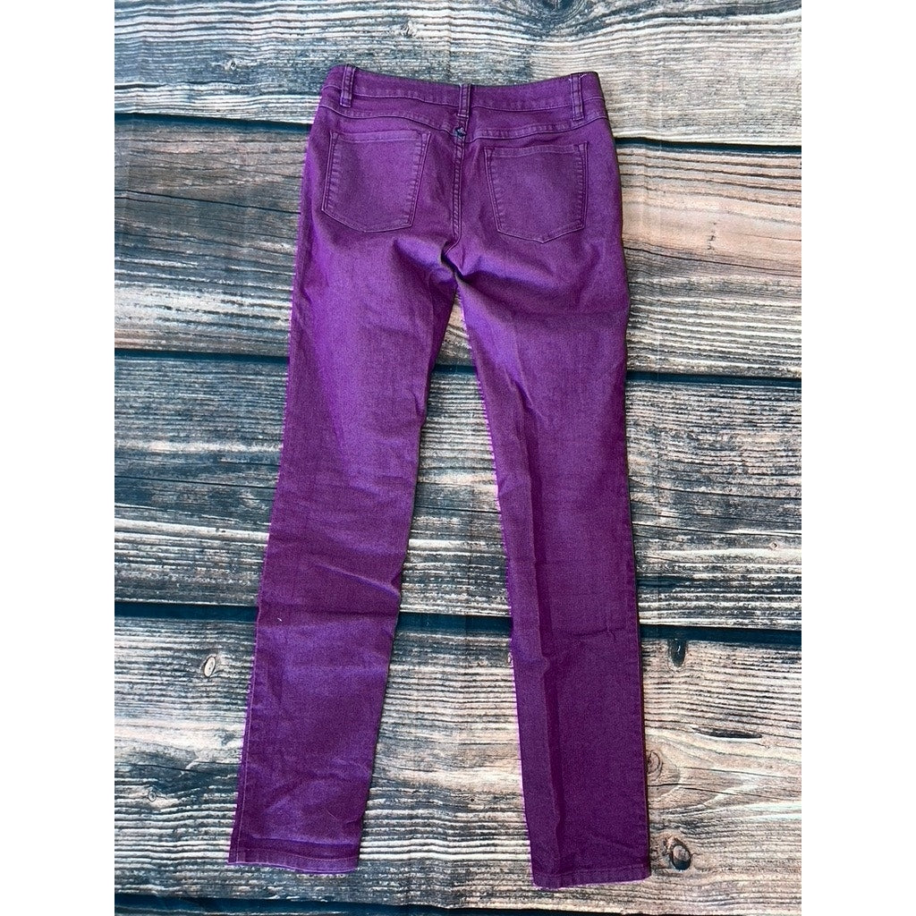 PrAna Women's Purple Skinny Jeans Size 2 Mid-Rise Classic Five-Pocket Design