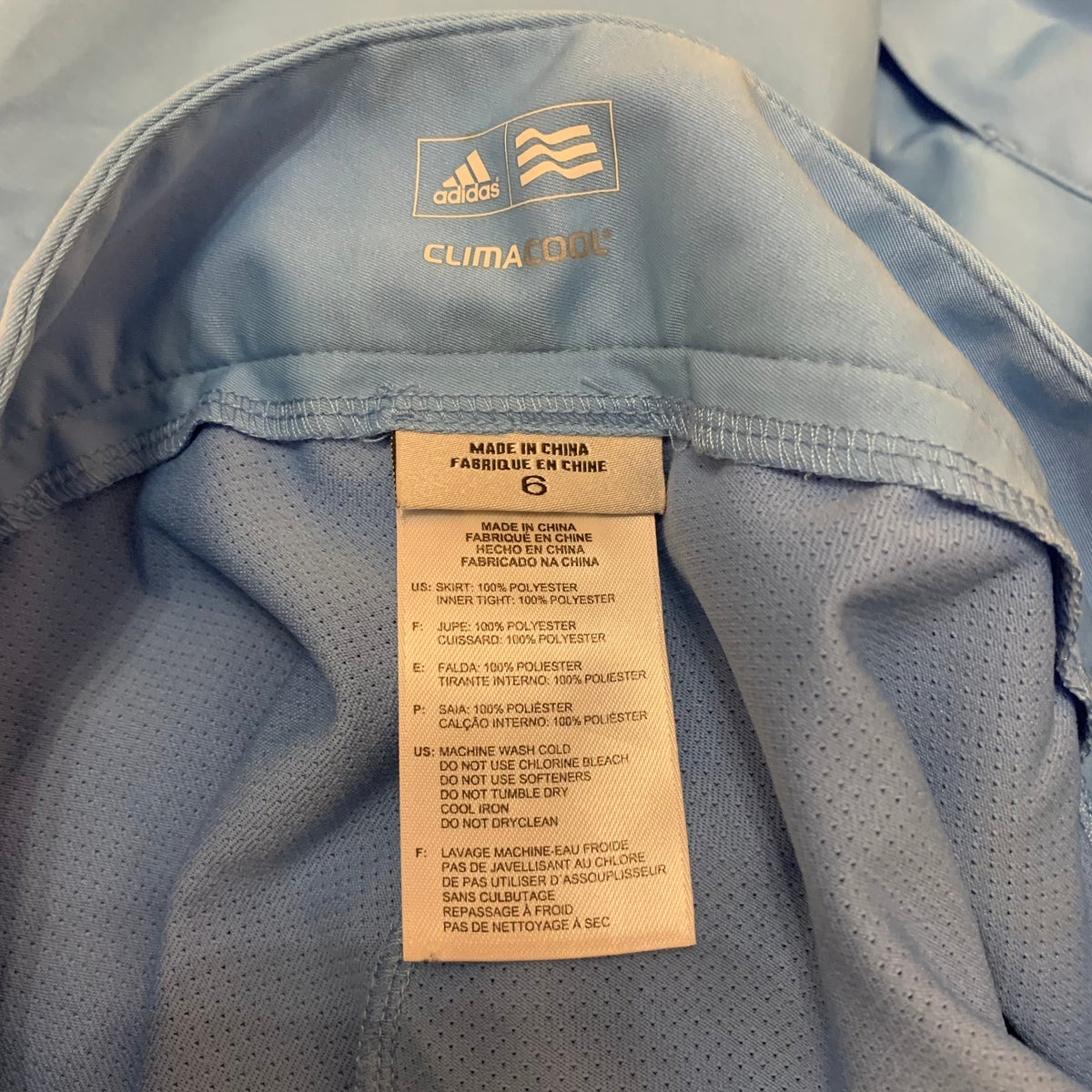 Adidas ClimaCool Blue Golf Skort Size 6