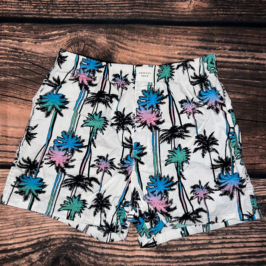 American Eagle Men's Palm Tree Multicolored Boxer Shorts Size Small