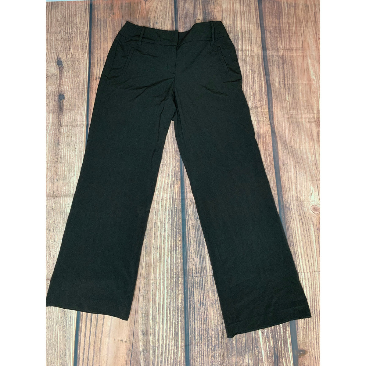 Sandro Paris Dress Pants Womens 8 Petites Brown Wide-Leg Pockets Business Formal