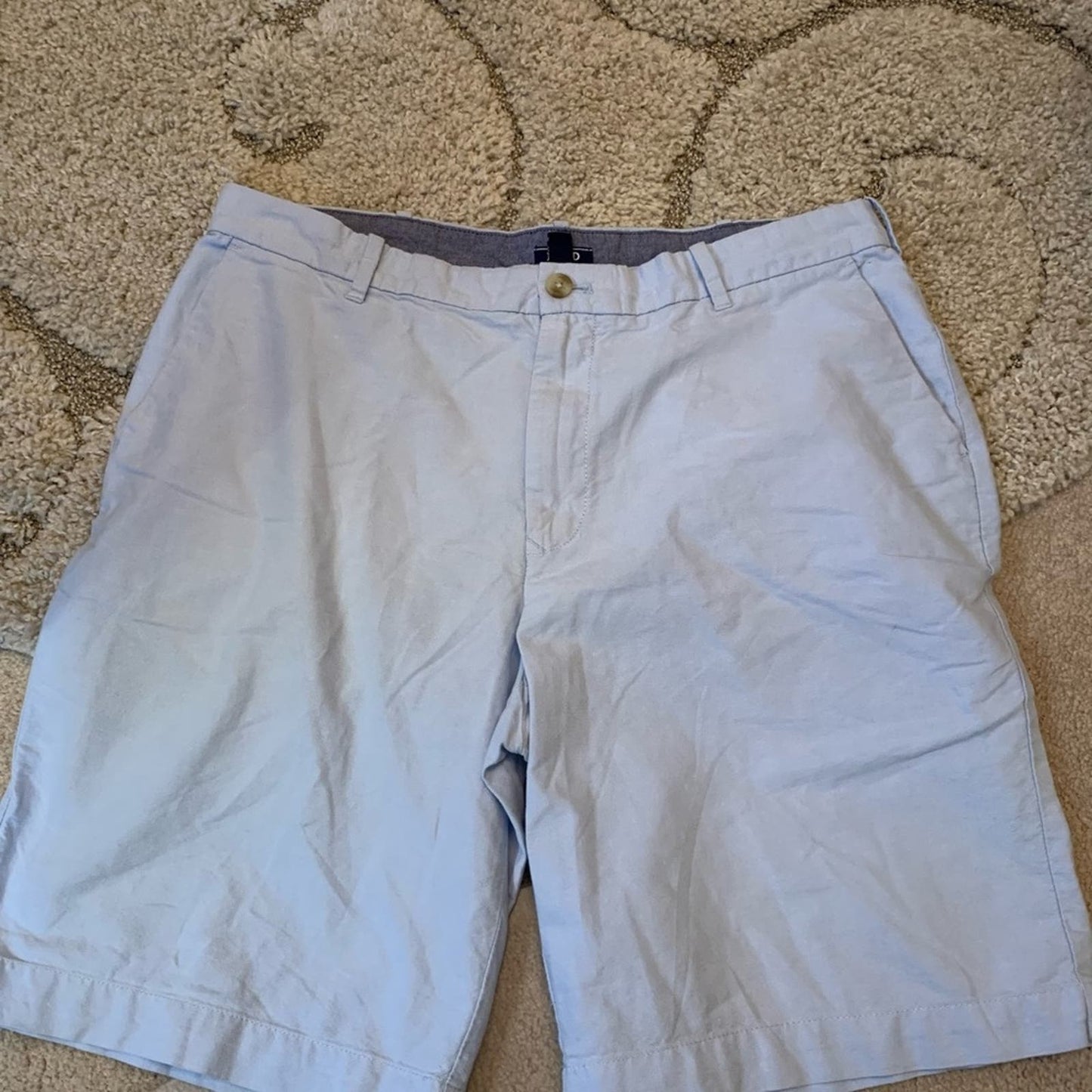 Izod Men's Light Blue Chino Shorts Size 36 Golf Casual Flat Front