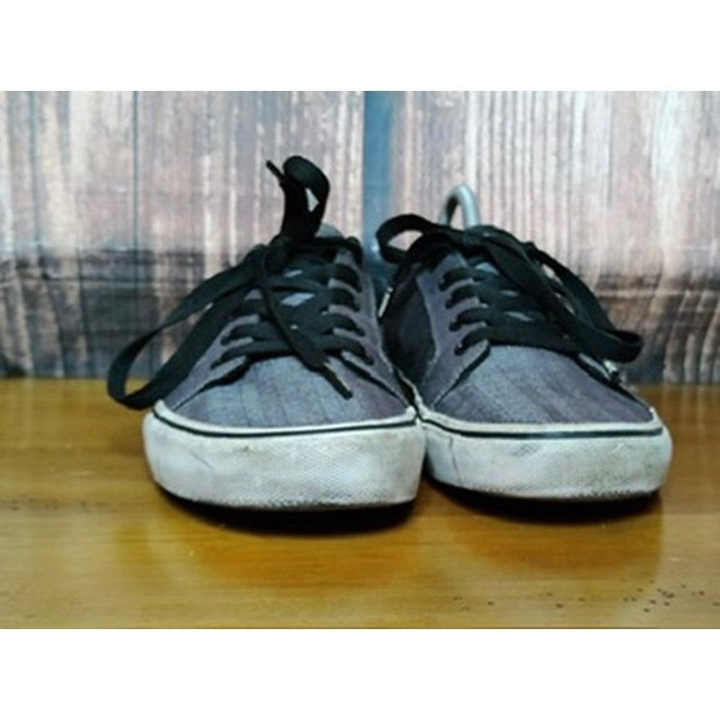 Vans Bishop Low Top Sneakers Men's Size 8.5 Gray Herringbone Lace Up