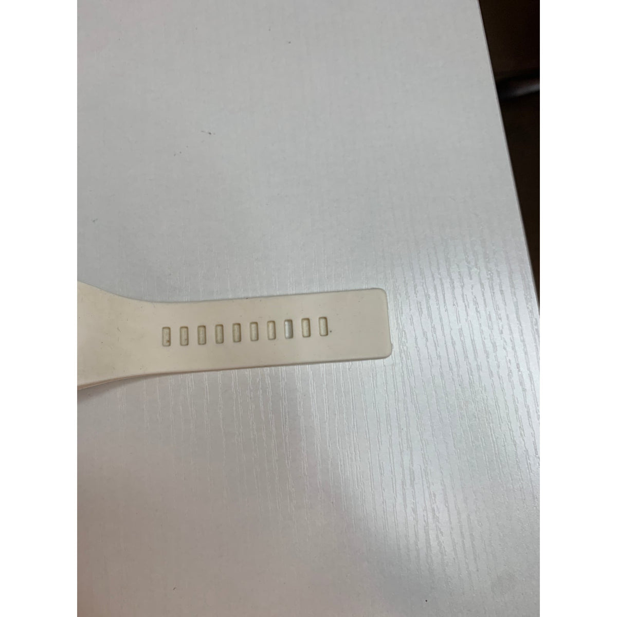 LED Mirror Watch Square Digital White Silicone Band Silver Tone Unisex Retro Y2K NOT TESTED